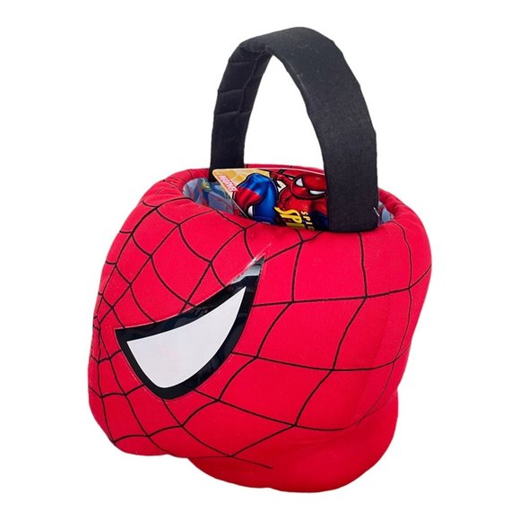 Marvel Spider-Man Plush Halloween Candy Bucket Easter Basket - Picture 2 of 4